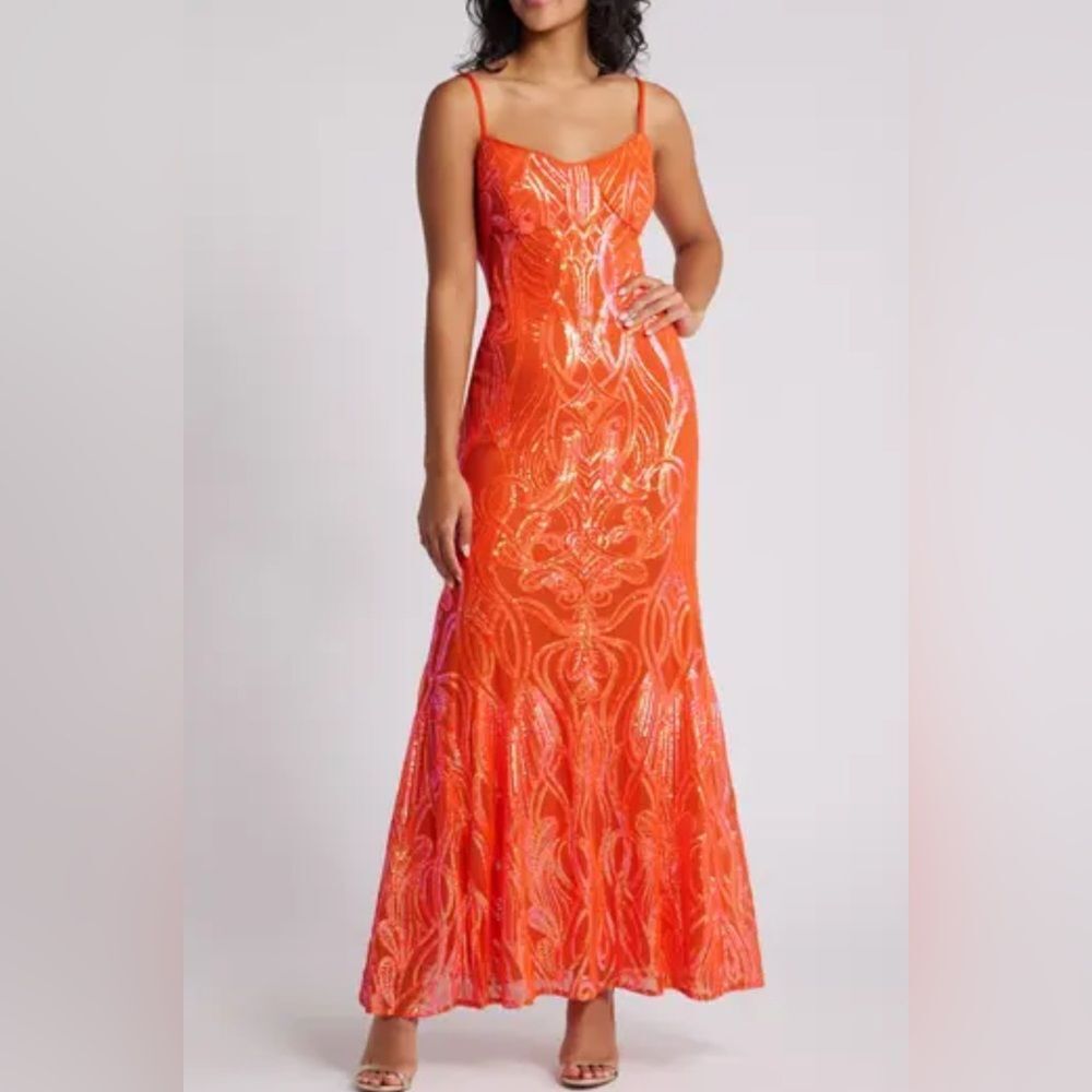 Morgan & Co. Sequin Gown Dress size 0